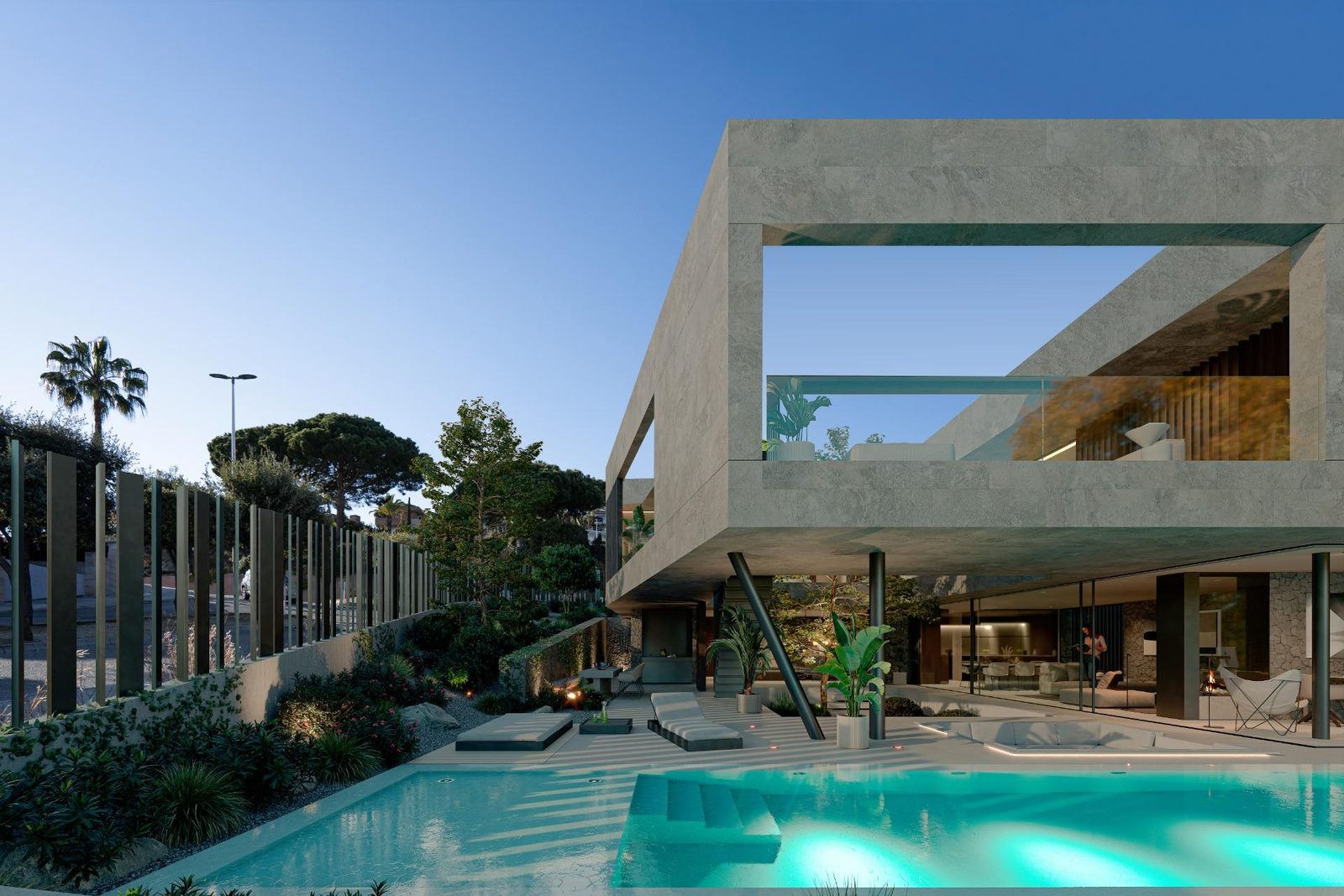 Villa de lujo de obra nueva con vistas al mar, piscina y arquitectura de autor en Teià