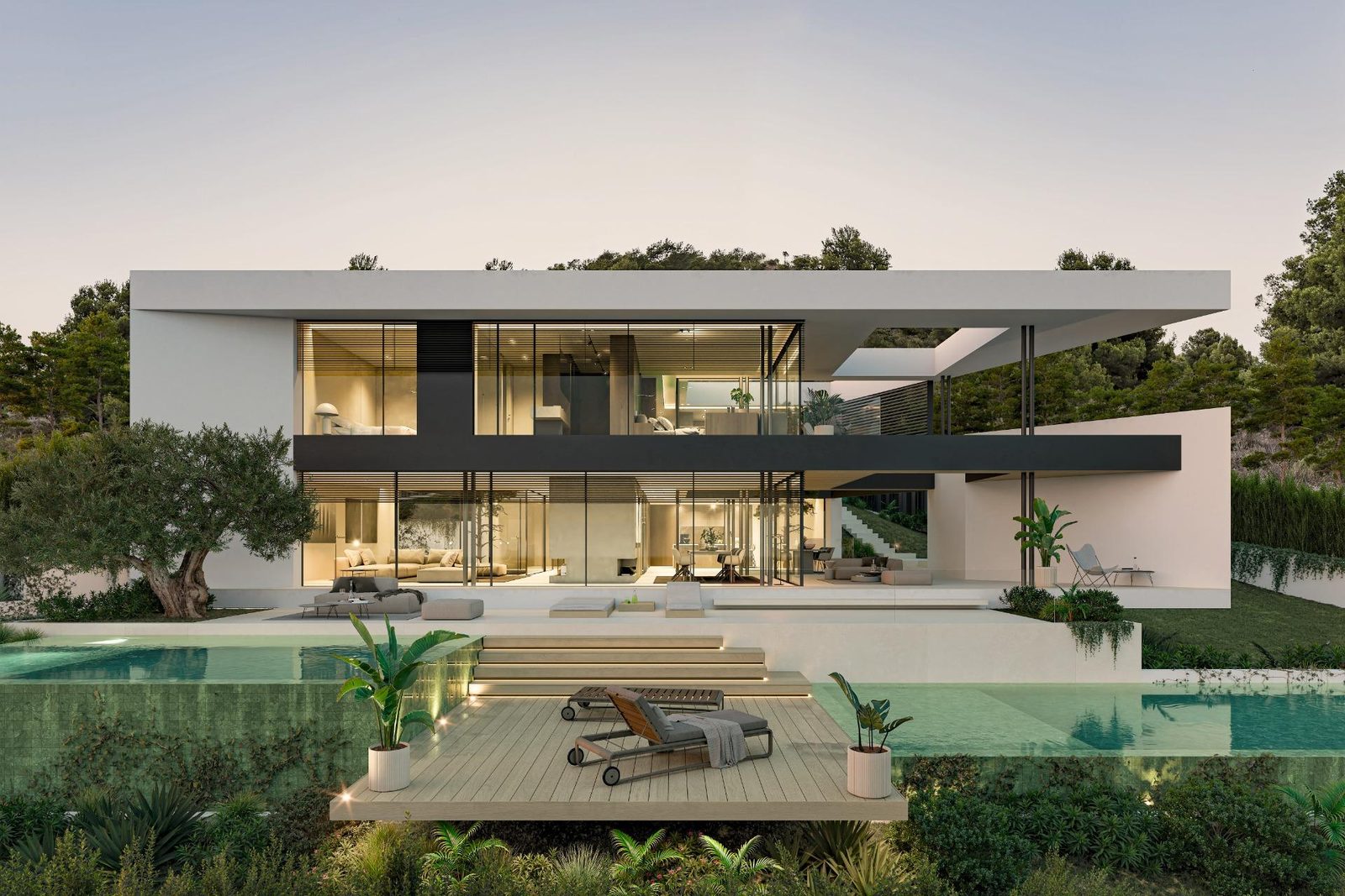 Villa de diseño de obra nueva con vistas panorámicas al mar en Premià de Dalt